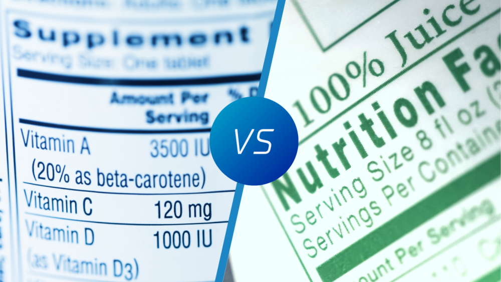 Beverage Supplement vs. Nutrition Facts Panels