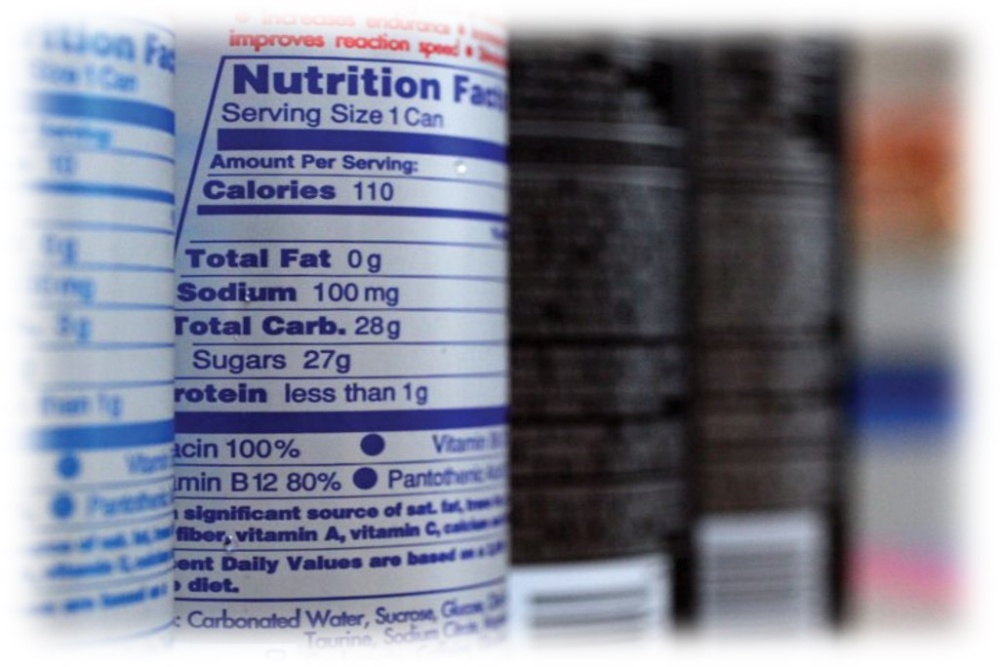 beverage nutrition facts panel label