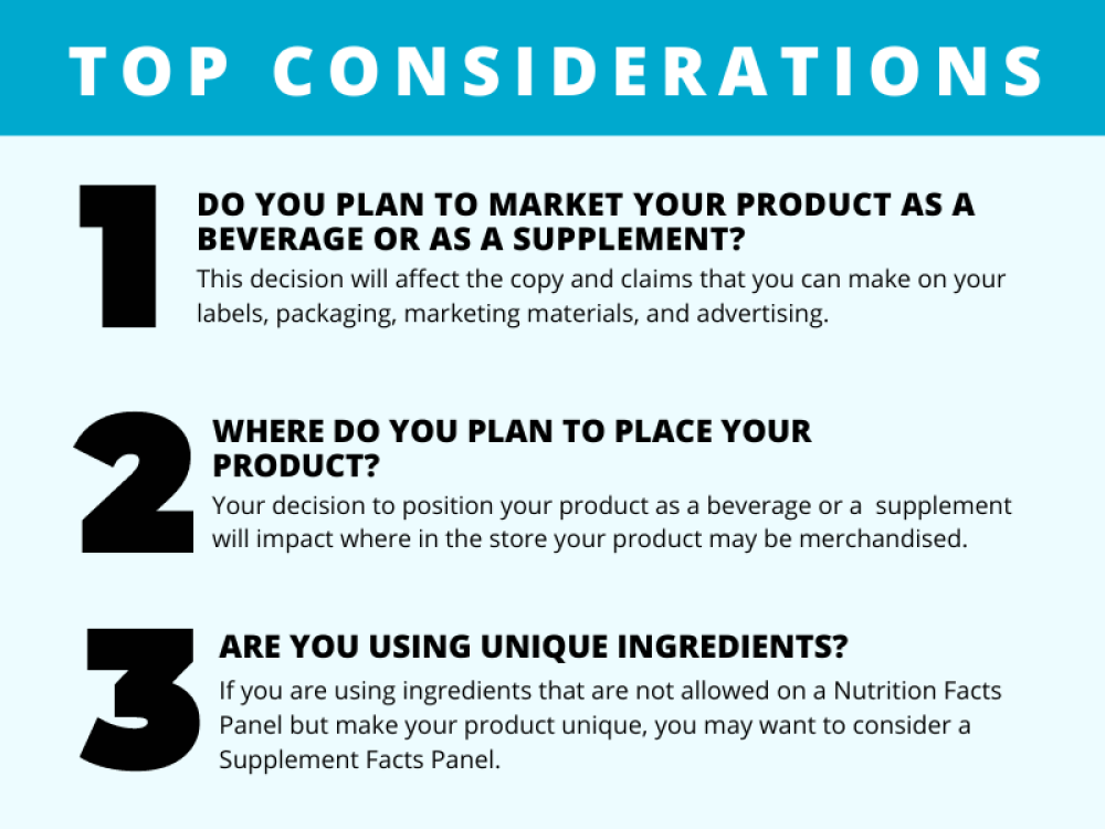 Supplement vs. Nutrition Facts Panels