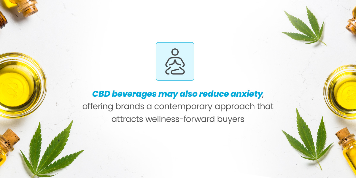 CBD beverages may also reduce anxiety, offering brands a contemporary approach that attracts wellness-forward buyers willing to pay for innovative stress solutions.